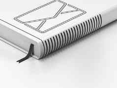业务概念关闭书电子邮件白色背景