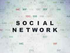 社会媒体概念社会网络数字纸背景