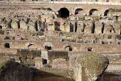 室内视图古老的罗马圆形大剧场罗马意大利