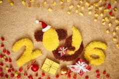 一年圣诞节猴子香蕉装饰