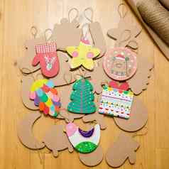 纸板玩具圣诞节树加兰一年装饰