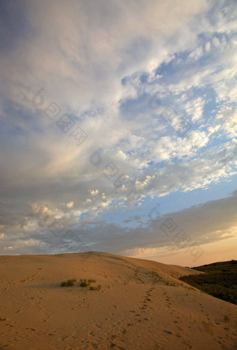 沙子沙丘伟大的沙子山风景优美的萨斯喀彻温省