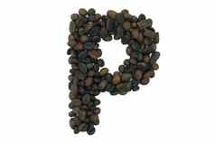 有创意的字母咖啡豆