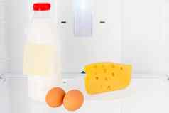 乳制品产品鸡蛋架子上冰箱