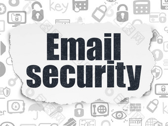 隐私概念电子邮件安全撕裂纸背景