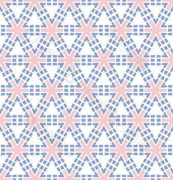 粉红色的蓝色的六角花模式