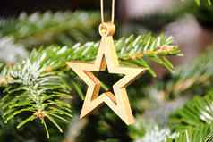 金金属明星圣诞节松树