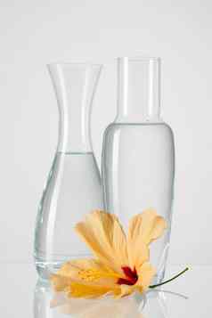 花瓶清洁水芙蓉花