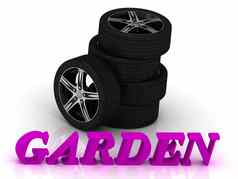 花园明亮的信轮圈马辛尼黑色的轮子