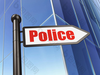 法律概念标志警察建筑背景