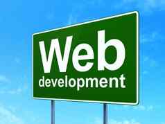 网络发展概念网络发展路标志背景