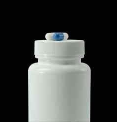 药片白色蓝色的颜色白色Jar