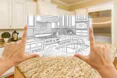 手框架自定义厨房设计画广场照片
