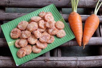 越南食物甜蜜的越南泰特胡萝卜小时