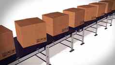 航运盒子输送机带航运商品