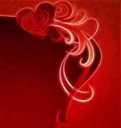 红色的心红色的玫瑰难看的东西摘要背景爱