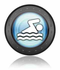 图标按钮pictogram游泳