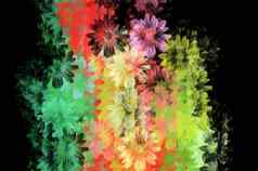 色彩斑斓的花模式
