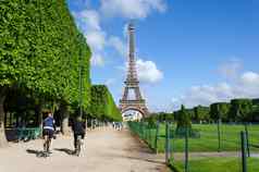 巴黎法国巴黎人访问冠军3脚埃菲尔铁塔塔巴黎