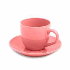 粉红色的茶杯