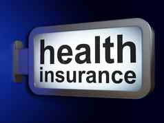 保险概念健康保险广告牌背景