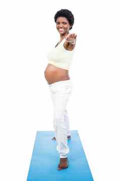 怀孕了女人瑜伽锻炼