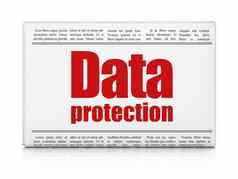 安全概念报纸标题数据保护