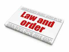 法律概念报纸标题法律订单