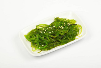 海藻沙拉小白色菜板