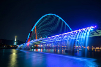 彩虹喷泉显示<strong>世博</strong>会桥南韩国