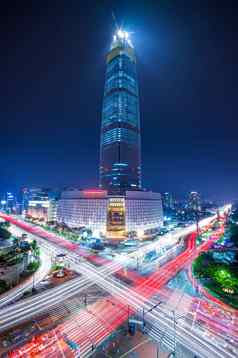 很多世界购物中心建设首尔南韩国