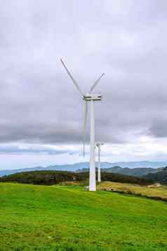 风涡轮机生成电生态绿色校园南韩国大瓜岭三羊牧场