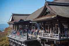 早期秋天清水寺寺庙《京都议定书》日本