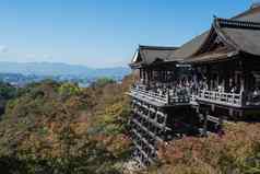 早期秋天清水寺寺庙《京都议定书》日本