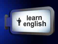 教育概念学习英语老师广告牌背景