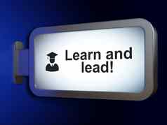 学习概念学习领导!学生广告牌背景
