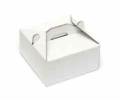 白色纸板盒子孤立的白色背景