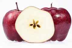 水果红色的苹果孤立的白色背景