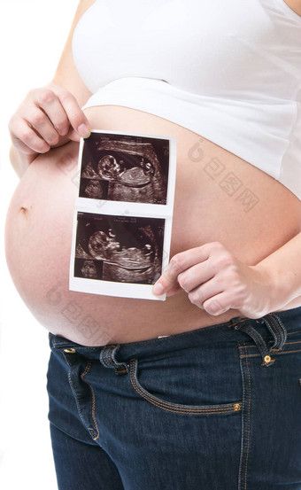 怀孕了女人显示超声波<strong>图片婴儿</strong>