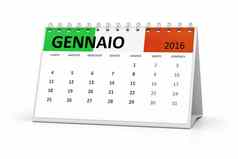 意大利语言表格日历1月