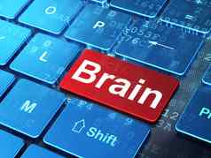 健康概念大脑电脑键盘背景