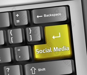 键盘插图社会媒体