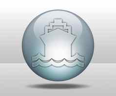 图标按钮pictogram船水运输
