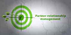业务概念目标合作伙伴的关系管理墙背景
