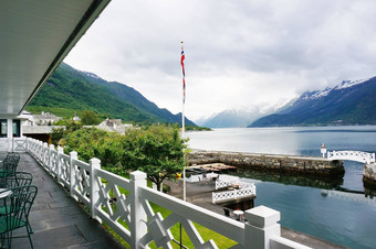 美丽的视图hardangerfjorden