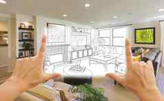 手框架自定义生活房间画照片结合