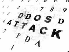 安全概念DDoS攻击数字背景