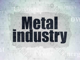 行业概念金属行业数字纸背景
