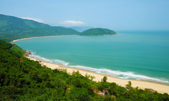 景观海滩越南海边生态绿色