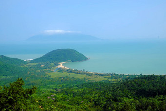 景观海滩越南海边生态绿色